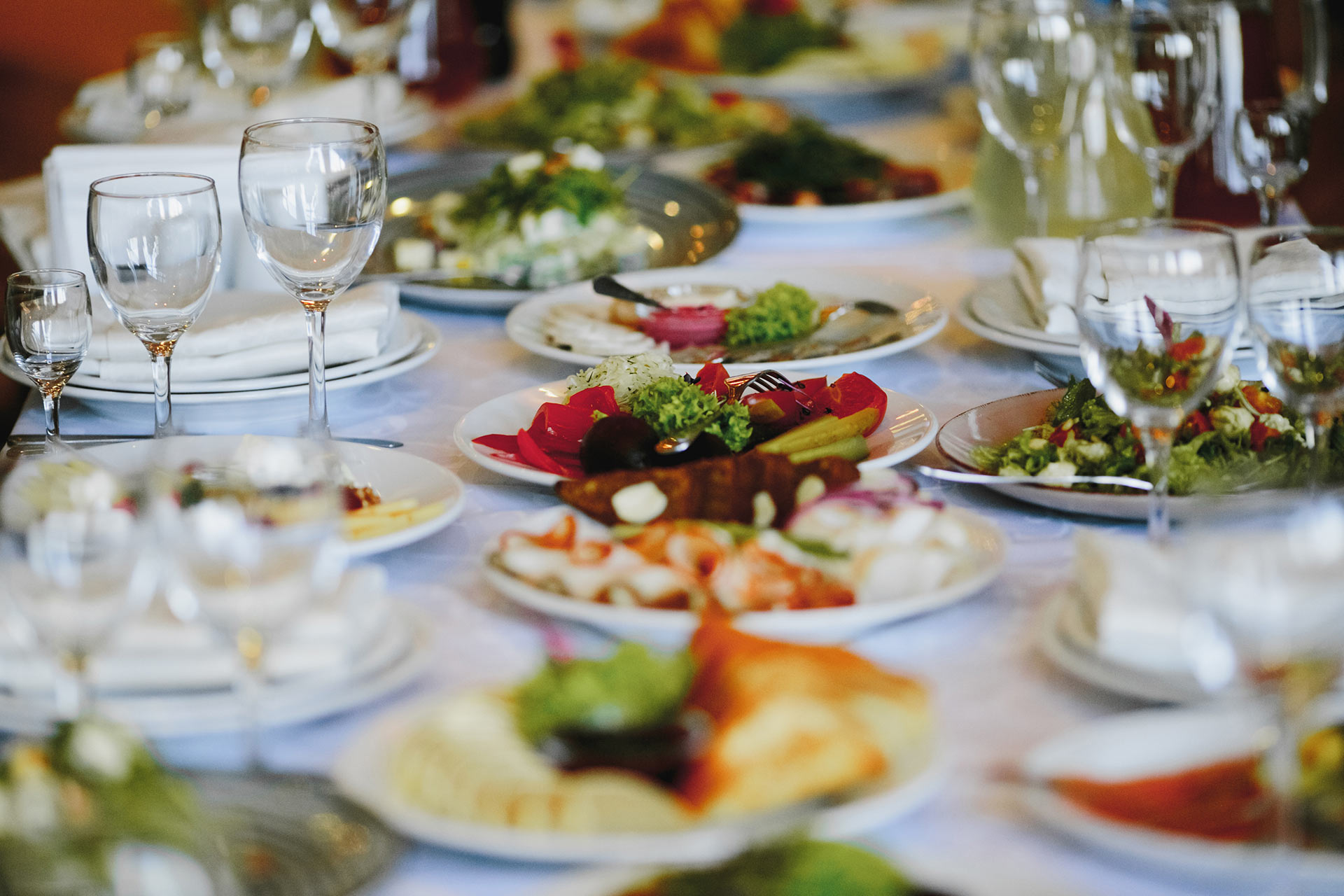 plates-with-variety-food-celebration-table plates-with-variety-food-celebration-table